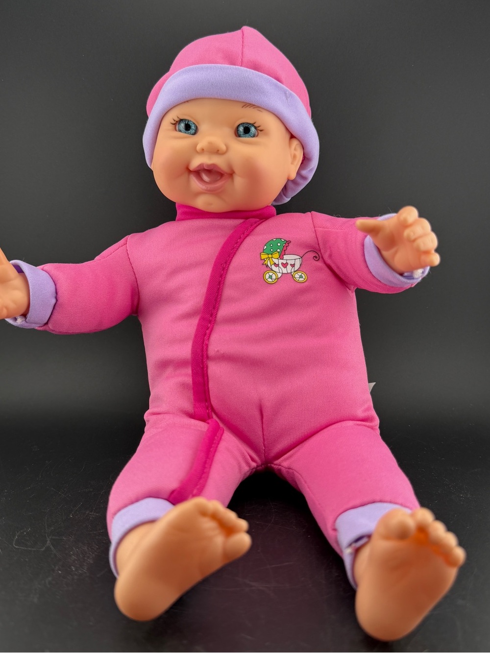 Vintage 2015 New Adventures Pink Baby Doll Soft Plush Body 12" With Sound